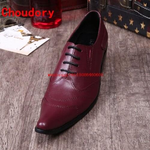 White red men leather shoes nubuck high heels mens pointed toe dress shoes lace up oxford shoes for men wedding shoes formal
