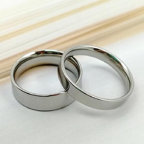 MixMax 100pcs Simple High Quality Stainless Steel Band Ring Men Women wedding engagement Jewelry Couple Rings wholesale