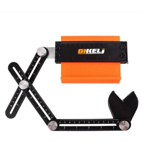 Lock Wider Contour Gauge Set Profile Tool Alloy Edge Shaping Wood Measure Ruler Laminate Tiles Meethulp Woodworking Gauge