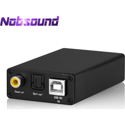Nobsound Mini Analog to Digital Converter Stereo RCA to Toslink Optical Coaxial Audio Adapter 48K/96K/192KHz