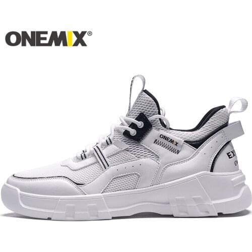 ONEMIX Mens White Running Shoes Women Breathable Summer Lightweight Mesh Sneakers Men Gym Shoes Outdoor Sports Male zapatos