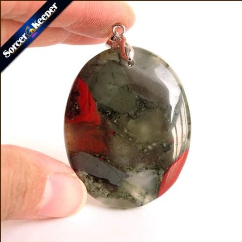 Collares New Pendant Necklace Natural Crystal Stone Bloodstone Beads Agates Necklace & Pendants Fashion Bijoux Women YS803