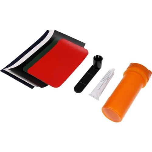 Magicdeal Portable Durable 8 Pcs/Set Inflatable Boat Kayak Repair Kit PVC Patch Valve Wrench Glue for Kayak Canoe