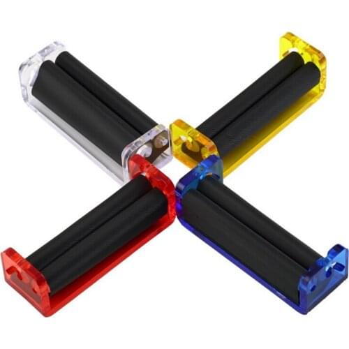 Potable Manual Tobacco Roller Acrylic Hand Cigarette Maker Rolling Machine Tool for 70/110mm Rooling Paper Smoking Accessories