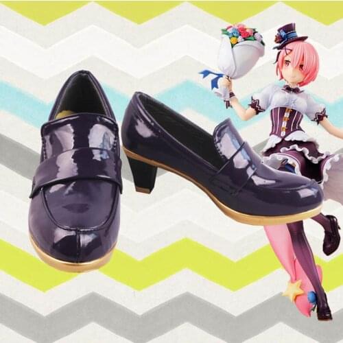 Re:Life In A Different World From Zero Rem Ram Cosplay Shoes High Heel Shoes Halloween Costume Prop
