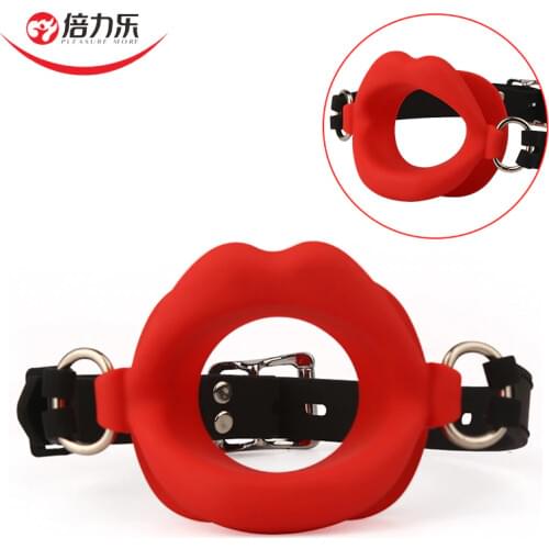 Sexy Red Mouth Gag Safe Sex Bondage Restraint Open Mouth Stuffed BDSM Adult Games Erotic Sex Toys For Couples Intimate Goods