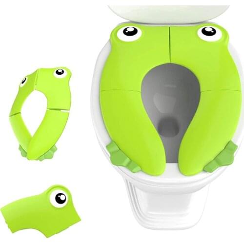 Foldable Potty Toilet Training Seat Portable Travel Toddler with Carry Bag Prevent Germs Spread