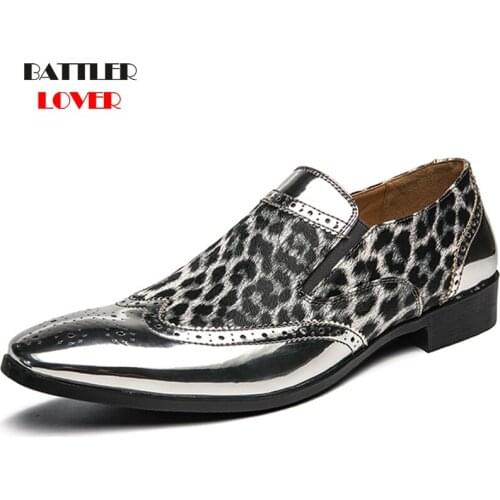 High Street Leopard Velvet Dress Shoes For Men 2021 British Flats Pointed Wedding Evening Prom Oxfords Sapato Social Masculino