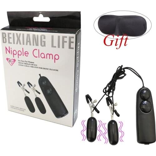 Vibration Breast Nipple Clitoris Labium Clamps Shaking Stimulate Massage Couple Flirting Masturbator Adult Sex Toy For Women Gay