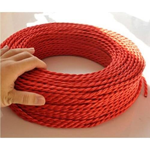 Vintage Electrical Wire Rope Twisted Wire Retro Textile Braided Cable Pendant Light Wire Lamp Cord