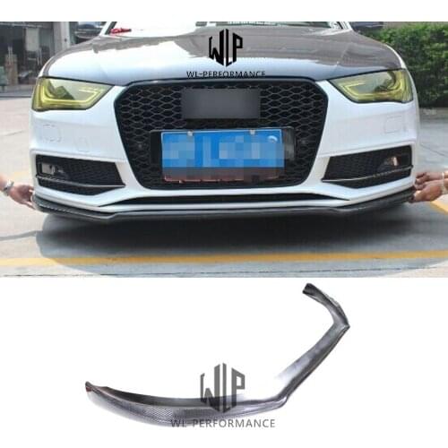 A4 B9 High Quality Carbon Fiber Front Lip Splitter Car Styling For Audi A4L B9 S4 Style Car Body Kit 2013-UP