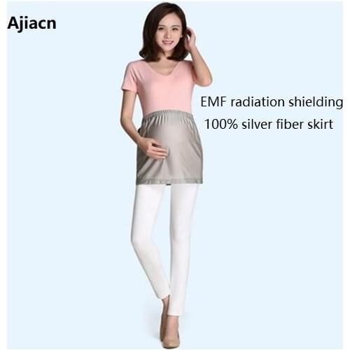 Ajiacn silver fiber skirt for pregnant women,EMF radiation shielding,Safe & comfortable,full surrounded protective apron skirt