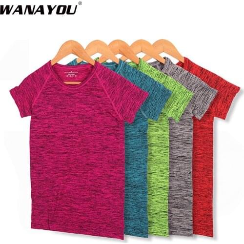 WANAYOU Women Quick Dry Yoga Top,Professional Short Sleeve Female Exercises Gym Running T-Shirts Fitness Sport Top T Shirts