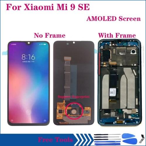 Amoled Display For Xiaomi Mi 9 SE LCD Touch Screen Support fingerprint 10 Touch For Xiaomi Mi9 SE Mi 9SE M1903F2G LCD