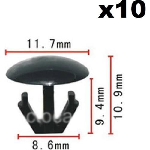 10pcs OEM For Honda Fastener Rivet Hood Trunk Moulding Retainer Clip For Civic / Integra 91518-SM4-003 Hood Seal Strip Buckle