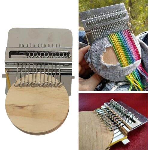 12 Pin Loom-speedweve Type Weave Tool Darning Weaving for Mending Jeans Clothes DIY Sewing Stitching Gifts for Adult Weaver