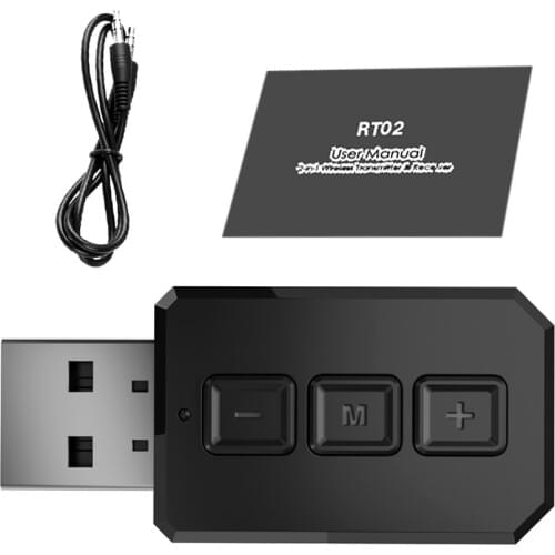 2 in 1 Wireless Bluetooth 5.0 Receiver Transmitter Adapter 3.5mm Jack USB For Car Music Audio Aux Headphone Reciever Handsfree