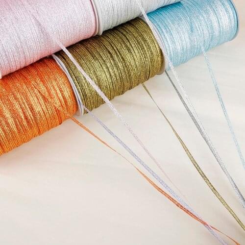 20 Yards 3mm Width Glitter Organza Ribbon For Making Head Jewelry Wedding Party Decorative DIY Gift Box Wrapping