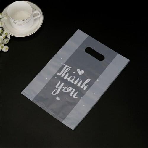 25pcs Transparent Packaging Bags Thank You Candy Gift Bags Chocolate Dragee Sweet Plastic Cupcake Bag Wedding Bonbonniere Decor