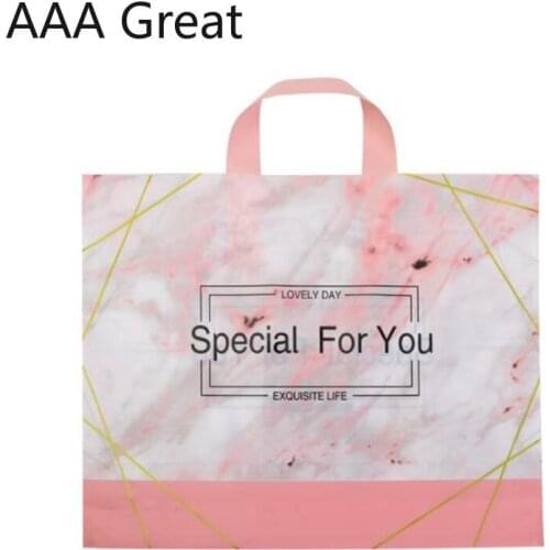 50Pcs/Lot Popular Useful Plastic Shopping Bag Shopping Bag Supermarket Plastic Bags With Handle Food Packaging Pouches Christmas