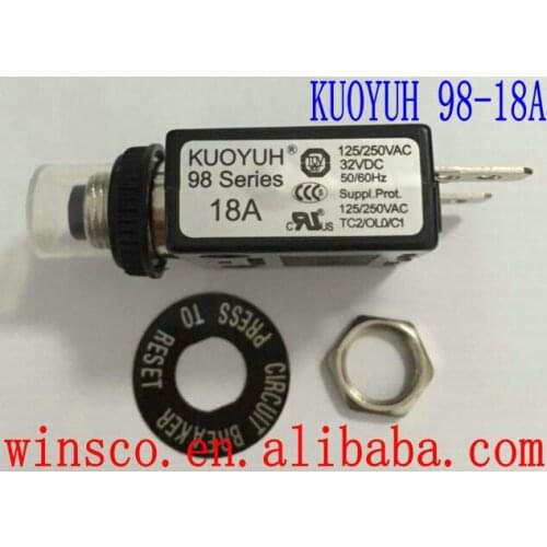 98-18A Waterproof cap 100% NEW KUOYUH CIRCUIT BREAKER 98 SERIES 18A