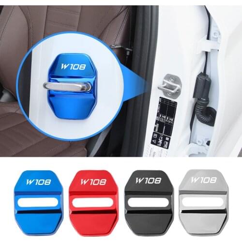 4Pcs Auto Tuning Accessories Door Lock Cover For Benz W108 W124 W126 W140 W168 W169 W176 W177 W203 W204 W205 W210 W211 W212 W213