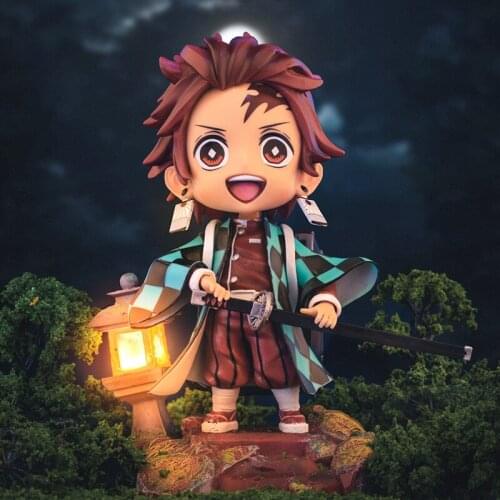 Anime Demon Slayer Kimetsu no Yaiba Agatsuma Zenitsu Kamado Tanjirou PVC Action Figure Toy Statue Adult Collectible Model Doll