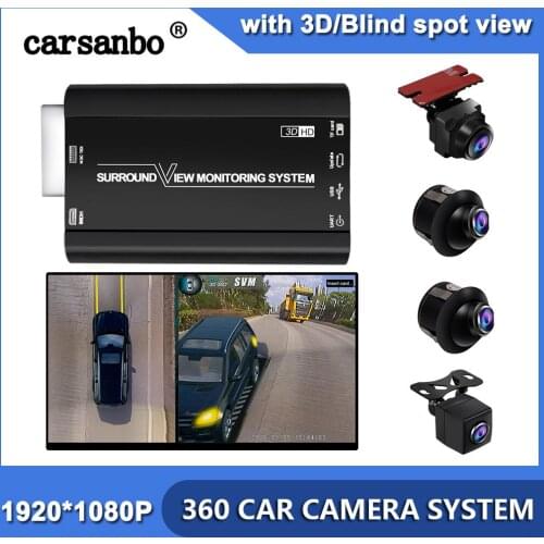 Car GLS/GLE/ML/GLC 360 Degree System Bird View Surround Multi-angle View Camera Newst HD 4 Camera Seamless 3D 1080P Car DVR