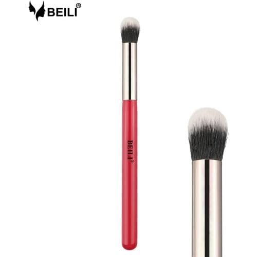 BEILI 1piece Red #142 Professional Eye Makeup Brush Synthetic Hair concealer brush powder finish