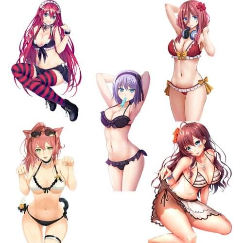 Three Ratels CDM367 Bikini girls Beach Underwear Party sticker For car hood Super Staffie decal on Wall Fridge Toilet car bike