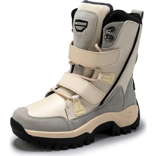 Boots Winter Shoes Women Warm Fur Snow Boots Womens Cotton Shoes Female High Top Ankle Boots Wear Resistant Slip Bota Feminina