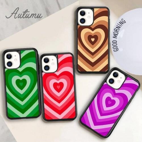 Sweet Heart Love Heart pattern Phone Case for iPhone 11 12 Pro Max mini X XR XS SE 2020 5 6S 7 8 Plus Samsung S9 S10 Cover shell