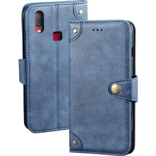 Wallet case on Vivo Y11 2019 case shockproof cover leather Vintage phone book case for Vivo Y11 2019 back cover 360 housing