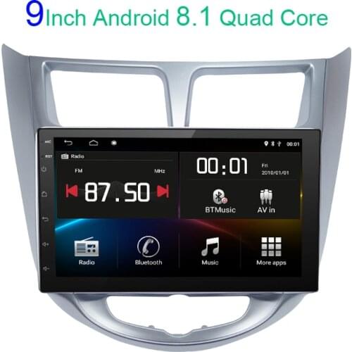 FEELDO 2DIN Ultra Slim 9" Android 8.1 Quad Core Car Stereo For HYUNDAI VERNA/I25/Accent/Solaris Support Force Update Firmware