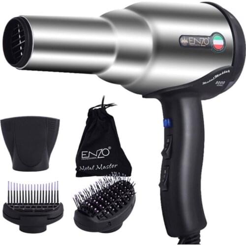 8000W Metal Body Salon Professional Hair Dryer Volumizer Negative Ion Blow Dryer Brush Hot/Cold With Air Collecting Nozzle