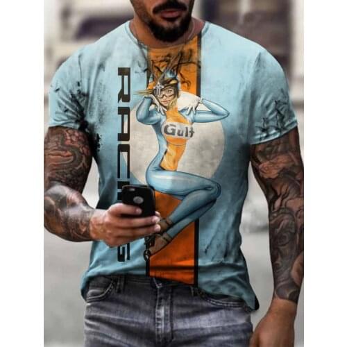 Summer New Graphic Short Sleeved T Shirt For Men Motorcycle Elements Casual Streetwear Oversize Tops Quick-Dying Large Size Tees