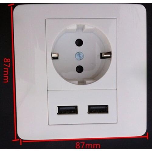 Homekit 2100mAh Touch Switch Wall Charger Adapter EU Plug Socket Power Push Button Dual USB Port Outlet Panel Interruptor Touch