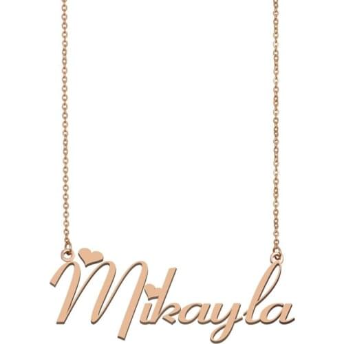 Mikayla Name Necklace , Custom Name Necklace for Women Girls Best Friends Birthday Wedding Christmas Mother Days Gift