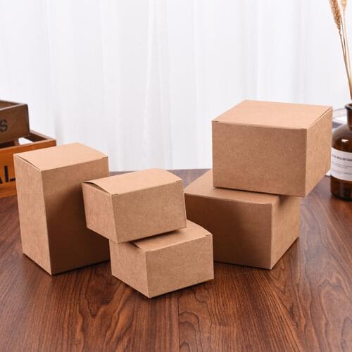 50Pcs/lot Kraft Paper Blank Small Gift Box Cosmetics Package Box Gift Boxes For Handmade Soap/Crafts/Jewelry/Candy/Stationery
