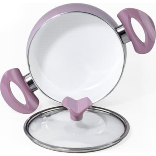 Ceramic Hot Pot Pink Deep Pot 18 Cm gas stove hot pot soup kitchen cookware