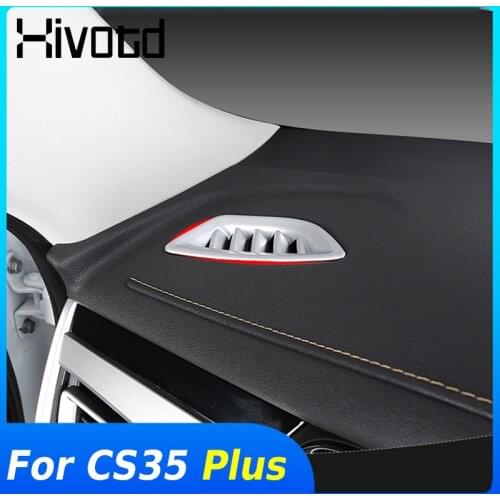 Hivotd Air Conditioner Outlet Vent Cover Frame Car Styling Interior Accessories Decoration Parts For Changan CS35 Plus 2018-2020