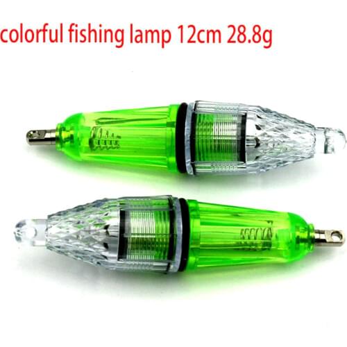 HENGJIA fishing lamp Colorgathering Noctilucent Fishing Light led flash sea Squid jigs pesca fishing tackles 10pcs 12CM 28.8G