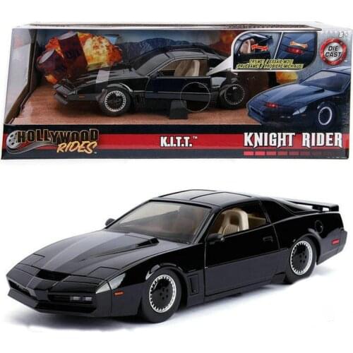 Diecast 1:24 Scale Pontiac Firebird Knight Rider Alloy Car Model Static Display Gift Adult Collection Toy Toys for Boys