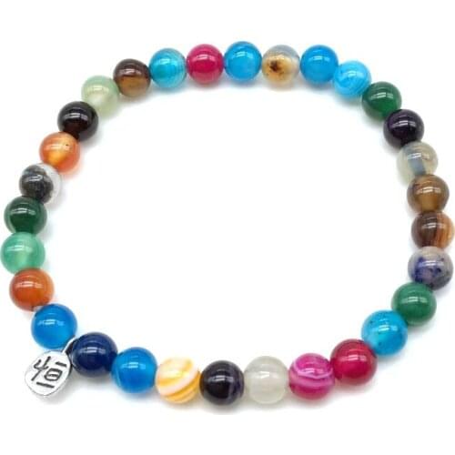 Men Bracelet 6 mm Round Bead Natural Stone Carnelian Tiger eye Blue Jades Black Onyx Amethysts Rose Quartzs Women Bracelets