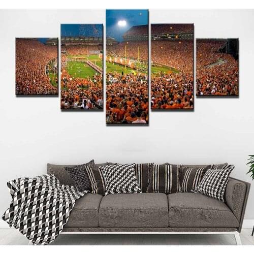 Wall Art Painting Canvas Print Footbal Playground Picture 5 Pieces Sports Print Poster For Living Room Home Decor Modern Artwork