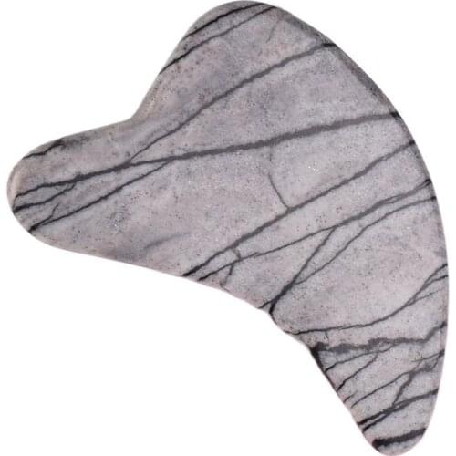 Natural Picasso Jasper Dolphin Gua Sha Tool Face Care Massager Slimming Anti Wrinkle Cellulite Beauty Health Massage Eye Neck