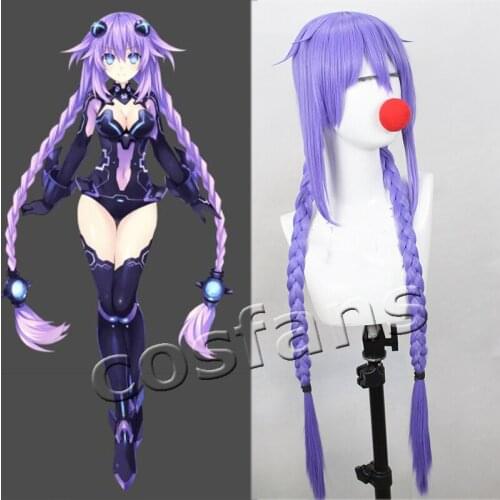 Hyperdimension Neptunia Neptune Cosplay Wig Neptune Halloween Heat Resistant Synthetic Hair Wigs + Wig Cap role play Accessories