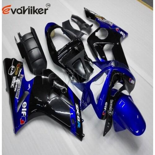 Motorcycle fairing for ZX6R 2003 2004 black blue ZX 6R 03 04 ABS plastic motor panels kit Injection mold H2