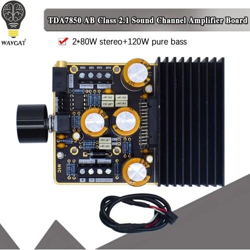 Official TDA7850 Subwoofer Digital Amplifier Audio Board 2*80W+120W Stereo Class AB Amplificator For2-8 Ohm Speaker DC9-18V