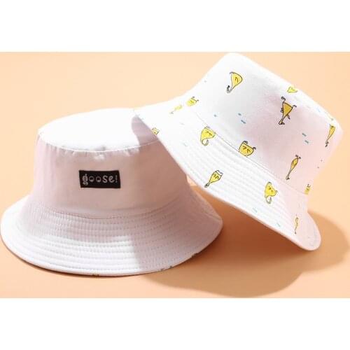 Panama Bucket Hat Men Women Summer Bucket Cap Banana Print Yellow Hat Bob Hat Hip Hop Gorros Fishing Fisherman HatFishing cap